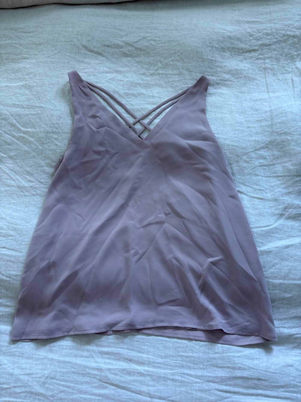 Express Blush Pink Tank Top Blouse with Criss Cross Back - Size S